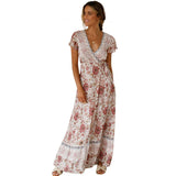 New Summer Leisure Hot Holiday Printing Dress Sexy Long Dress Women's Dress