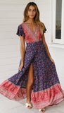 New Summer Leisure Hot Holiday Printing Dress Sexy Long Dress Women's Dress