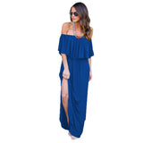 2025 Spring And Summer EBAY Explosion Lotus Leaf Side Shoulder Long Bag Long Dress
