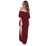 2025 Spring And Summer EBAY Explosion Lotus Leaf Side Shoulder Long Bag Long Dress