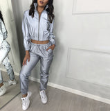 Hot Sales Of Explosive Women's 2025Ebay Fashion New Reflective Leisure Set Two Sets