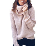 New Sweater Women's Horse Hair Solid Color Long-Sleeved Collar Knitwear Shirt In Autumn And Winter 2025