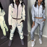 Hot Sales Of Explosive Women's 2025Ebay Fashion New Reflective Leisure Set Two Sets