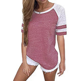 T-Shirt Women's Short-Sleeved Splicing 2025 Summer Hot Women's Top New Short-Sleeved Round Collar Multi-Color Multi-Code