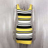 Women's Sexy Bareback Fashion Striped Babes Sling Bag Ass Skirt Dress
