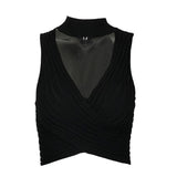Women's Summer Ins Hanging Neck Hot Babes Knitted Blouse Outside Wearing Ladies Small Sling Vest