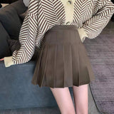 The Elastic Force Is Tight Waist 100 Folded Skirt Girl Jk Uniform A Word Skirt College Small High Waist Thin Short Skirt
