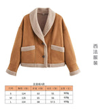 2025 New Women's Autumn And Winter Fashion Fur Collar Collar Collar Velvet Jacket Jacket