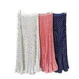 Classic Fashion Folding Wave Half-Dress French Sweet High-Waisted A-Shaped Skirt Mid-Long Folds Skirt