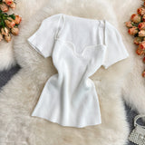 Summer Babes Style Short-Sleeved Design Sense Of Small Side Collar Machine Collar Collar Collar Collar Collar Collar Collar Collar Collar Collar Collar Collar Collar Collar Collar Collar Collar Collar Collar Collar Collar Collar Collar Collar
