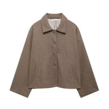New Women's Clothing Retro Casual Clip Long-Sleeved Single Buckle Hair Jacket Jacket
