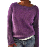 2025 Women's Explosive Sweater Solid Color Quiet Version Of The Basic Knitwear Shirt