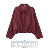 Women's 2025 New Bat Sleeve Loose-Fitting Velvet Bomber Jacket Jacket