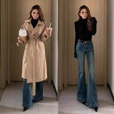 Spice Girls Blue High-Rise Slimming Micro-Rape Jeans Women's New Small And Thin Horseshoe Pants In Autumn And Winter