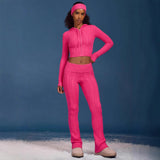 Spring 2025 New Knitted Top Women's Clothing Pure Color Collar Shoulder Long-Sleeved Cover Sweater Woman