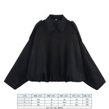 2025 Spring Pilot Jacket Bat Sleeve Zipper Loose Tuffen Jacket Women's Casual Jacket