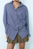 Spring 2025 New Women's Fashion Simple Bat Sleeve Silk Shirt
