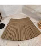 College Wind Small Sweet Hundred Folded Skirt Women Spring And Summer 2025 New High-Rise Thin Anti-Walking Short Skirt
