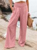 2025 New Spring Women's Casual Cotton Lint Comfortable Mid-Rise Trousers Women