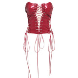 2025 Winter Fashion Trend Women's New Word Shoulder Repair PU Leather Strapped Small Vest