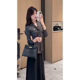 Summer Design Sense Niche Thin Top Three-Dimensional Layer Sense Mesh Dress High-Rise Suit