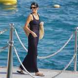 2025 Autumn Summer New Women's Sexy Perspective Mesh Holiday Dress Evening Dress Women