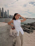 Women's Clothing 2025 Summer New Women's Four-Color Fashion Repair Vest + Shorts Suit Women