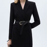 Spring 2025 New Women's Temperament Fashion Business With Belt Short Suit Dress