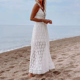2025 New Sexy Sling Splicing Casual Jumpsuit INS Home Holiday Hollow Jumpsuit