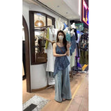 Pure Lust French Temperament High-Waisted Small Small Chiffon Skirt Fashion Broad-Legged Trouser Set