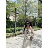 French Vest Suit Female Light Style Casual Suit Sleeveless Top Half Dress Two-Piece