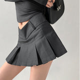 White Half-Dress Sexy Anti-Walking Light Body 100 Folding Skirt Hot Girl Low-Rise Thin Pure Desire Short Skirt Spring And Summer New