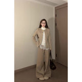 MARIE.COCO Old Money Style Wearing Long-Sleeved Wool Coat Autumn And Winter Lace Bottoming Sleeves Sleeves Three Sets