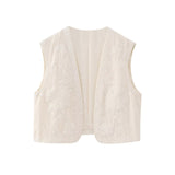 Spring 2025 New Women's Clothing Embroidered Tard Vest