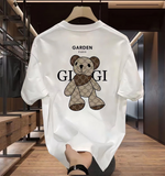 Trending High-Quality Men's New Cotton T-Shirt Short-Sleeved Simple Design Design Print Round Collar Fashion Top
