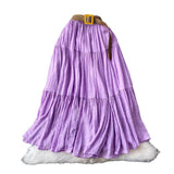 White Half-Dress Women's Dress 2025 Summer Small Medium Long Leisure High-Rise Thin Thong Ponve Cake Skirt