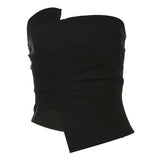 2025 Spring And Summer New Women's Pure Color Sexy Dark V Collar Design Folded Hottie Short-Sleeved Jumpsuit Woman