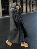 2025 Long Button Coat Coat New Collar Right Shoulder Wind Coat Loose Temperament Commute