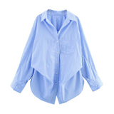 Spring 2025 New Women's Fashion Simple Bat Sleeve Silk Shirt