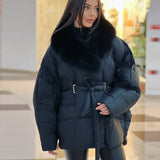 2025 Temperament Famous Autumn And Winter Fashion Long-Terms Of The Big Lady, The Fur Wool Coat Coat Coat Woman