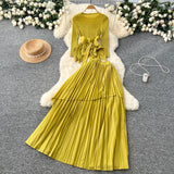 Three-House Folded T-Shirt With Irregular Hembo Skirt Dress Suit Woman