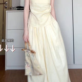 High-End Sense Asymmetric Folding Design Corset Female High-Waisted Ponbo Skirt Niche Fashionable Suit