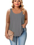Spring/Summer 2025 New Round-Neck Loose Sleeveless Women's T-Shirt