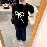 Tibetan Blue Roll Edge Design Wide Leg Slack Women 2025 Spring And Autumn High-Waist Loose Straight Straight Trousers
