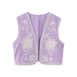 New Embroidered Open Tao 2025 Vest National Style Summer Multi-Color Vest Women's Clothing