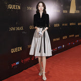 Black Evening Dress Women's 2025 New Temperament Party Walk Show Dress Party Banquet Year's President's Evening Dress