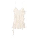 Z Women's 2025 Summer New Fashion Casual Laminated Decored Pearl Short Dress 3658849