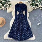 College Style High-Level Sense Of Light Luxury Lady Suit Autumn And Winter Solid Color Loose Long-Sleeved Shirt + Knitted Vest