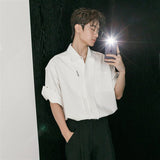 Men's High-End Casual Shirt Short-Sleeved Shirt Men's Shirt With Summer New Small Simple And Generous