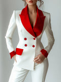 2025 Women's Long-Sleeved Button Suit Collar Interface Bag Small Suit